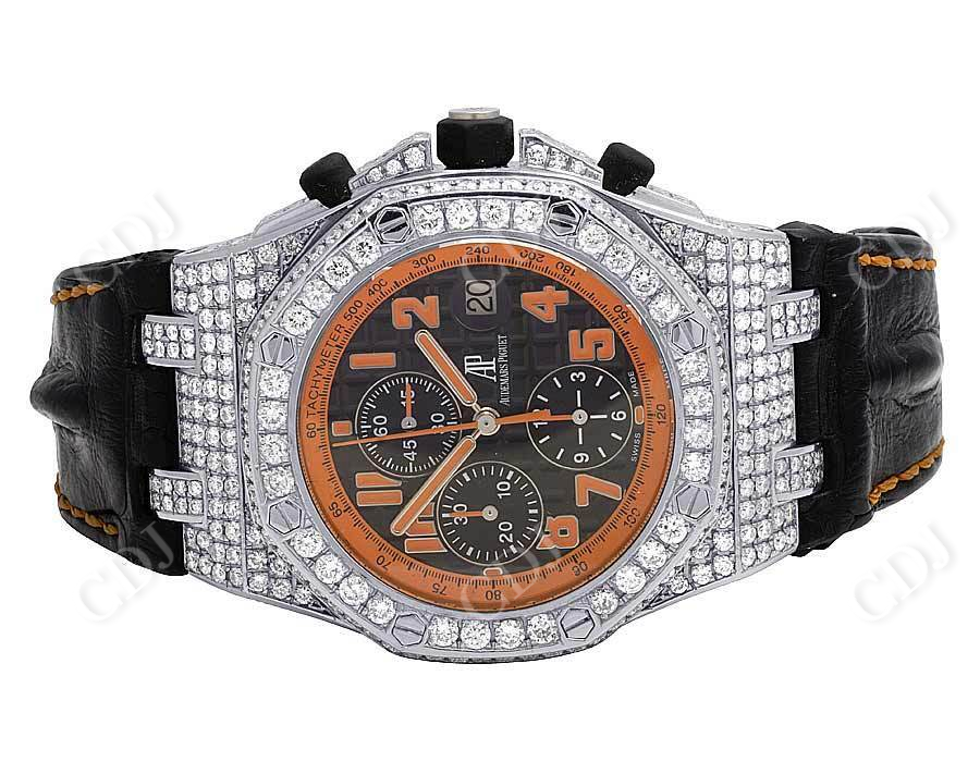 Men's 42 MM AP Custom Diamond Watch (12.5 CTW)  customdiamjewel   