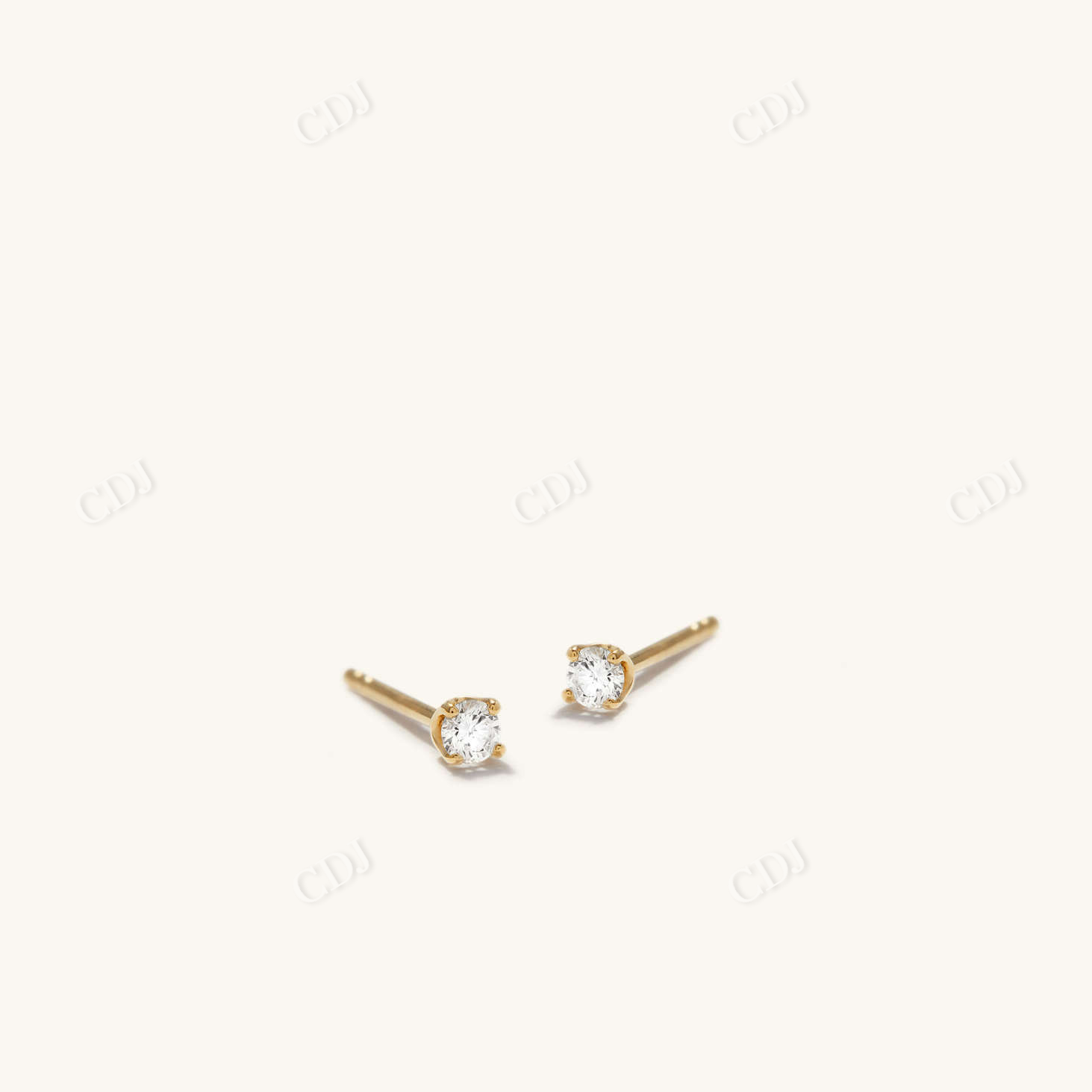 14k Gold Diamond Mini Studs For Women  customdiamjewel 10 KT Solid Gold Yellow Gold VVS-EF