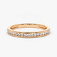 0.32CTW Natural Diamond Channel Setting Thin Wedding Band  customdiamjewel 10KT Rose Gold VVS-EF