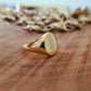 Signet Solid Yellow Gold Engagement Ring  customdiamjewel   