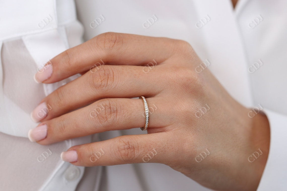 0.32CTW Natural Diamond Channel Setting Thin Wedding Band  customdiamjewel   