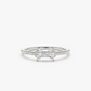 0.25CTW Baguette and Round Cut Lab Grown  Diamonds Bow Wedding Band  customdiamjewel 10KT White Gold VVS-EF