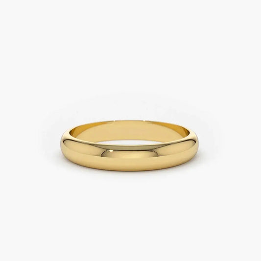 CLASSIC DOME Polished Women's Wedding Band  customdiamjewel 10KT Yellow Gold 