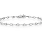 Moissanite Diamond Oval Milgrain Link Bracelet  customdiamjewel   