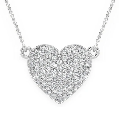 Heart Diamond Love Pendant Necklace  customdiamjewel   
