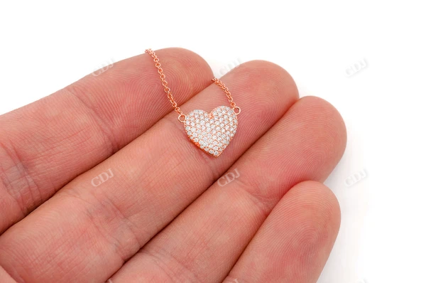 Heart Diamond Love Pendant Necklace  customdiamjewel   