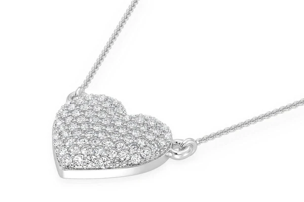 Heart Diamond Love Pendant Necklace  customdiamjewel   