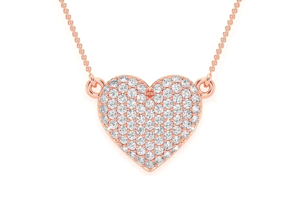 0.25CTW Round Cut Diamond Love Heart Necklace  customdiamjewel   