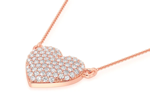 Heart Diamond Love Pendant Necklace  customdiamjewel   