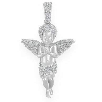 0.60CTW Diamond Praying Cherub Pendant  customdiamjewel   