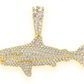 1.75CTW Cluster Diamond Shark Hip Hop Pendant  customdiamjewel   
