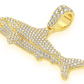 1.75CTW Cluster Diamond Shark Hip Hop Pendant  customdiamjewel   