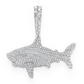 1.75CTW Cluster Diamond Shark Hip Hop Pendant  customdiamjewel   