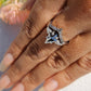 Kite cut Salt and pepper Moissanite and Salt and Pepper Wedding Band customdiamjewel