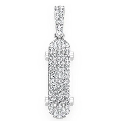 0.33CTW Diamond Skateboard Pendant  customdiamjewel   