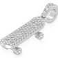0.33CTW Diamond Skateboard Pendant  customdiamjewel   