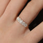 0.52CTW Round Halo Lab Grown Diamond Wedding Band  customdiamjewel   