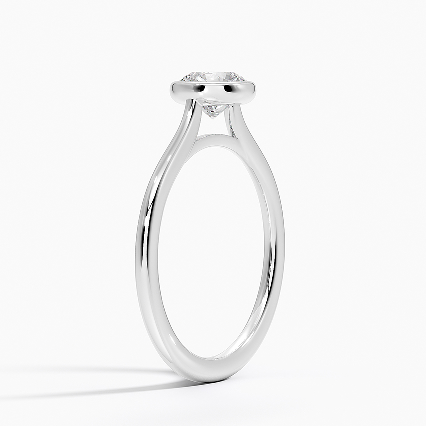 2CT Lab Grown Diamond Bezel Engagement Ring  customdiamjewel Sterling Silver White Gold VVS-EF