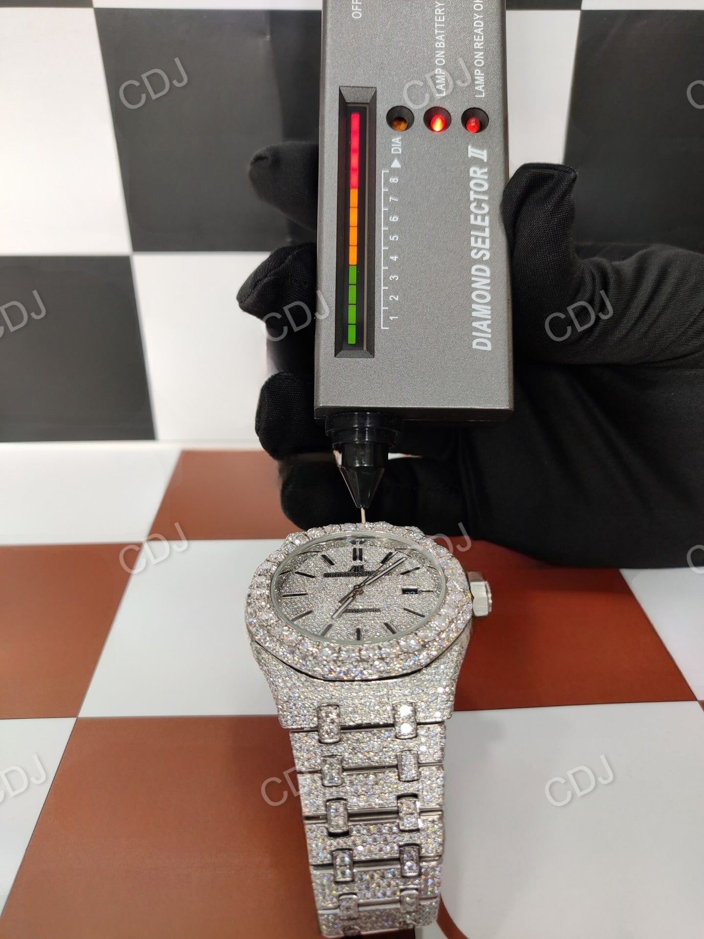 Stainless Steel Audemars Piguet Moissanite Diamond Watch customdiamjewel