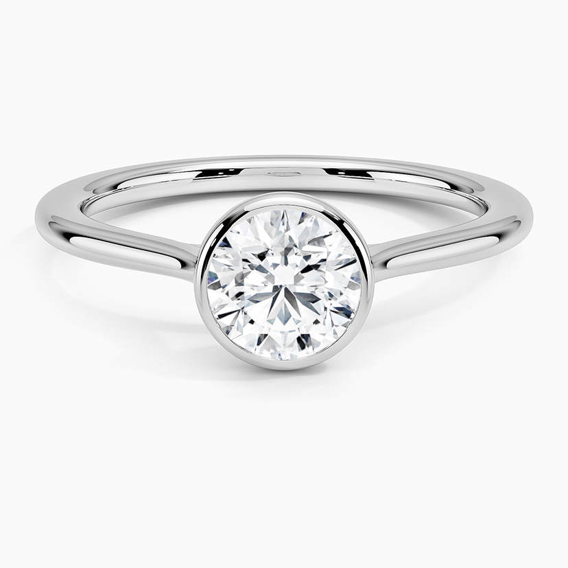 2CT Lab Grown Diamond Bezel Engagement Ring  customdiamjewel   