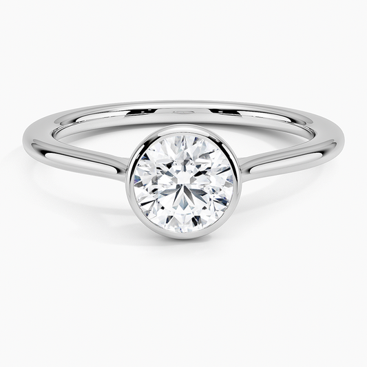 2CT Lab Grown Diamond Bezel Engagement Ring  customdiamjewel   