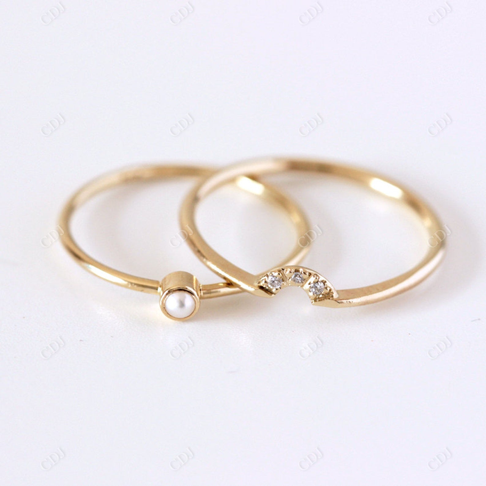 0.015CTW Round Diamond Curved Wedding Band  customdiamjewel   