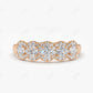 0.52CTW Round Halo Lab Grown Diamond Wedding Band  customdiamjewel 10KT Rose Gold VVS-EF