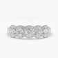 0.52CTW Round Halo Lab Grown Diamond Wedding Band  customdiamjewel 10KT White Gold VVS-EF