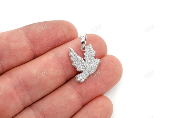 0.65CTW Dove Bird Fully Iced Out Pendant customdiamjewel