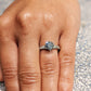 1.00CTW Round Grey Moissanite Vintage Style Engagement Ring