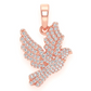 0.65CTW Dove Bird Fully Iced Out Pendant customdiamjewel