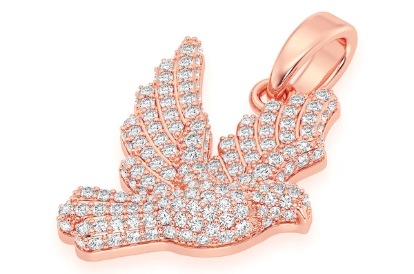0.65CTW Dove Bird Fully Iced Out Pendant customdiamjewel