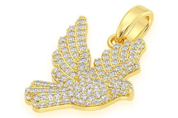 0.65CTW Dove Bird Fully Iced Out Pendant customdiamjewel