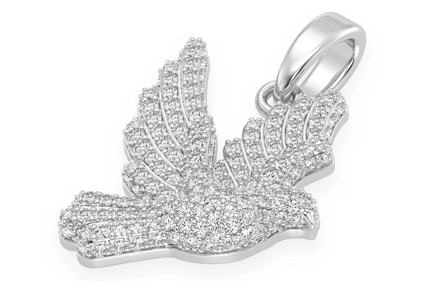 0.65CTW Dove Bird Fully Iced Out Pendant customdiamjewel