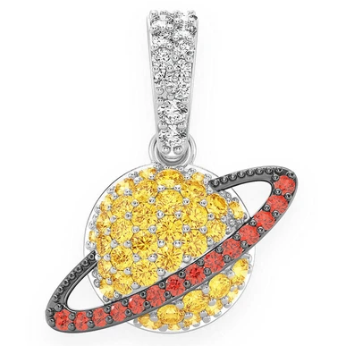 0.40CTW Yellow Planet Saturn Pendant  customdiamjewel   