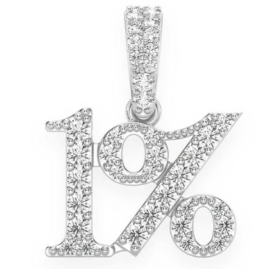 0.30CTW Diamond 1 Percent Hip Hop Pendant  customdiamjewel   
