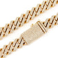 Gold Plated Cuban Link Chain Necklace  customdiamjewel   