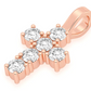 0.89CTW Round Diamond Cross Pendant  customdiamjewel   
