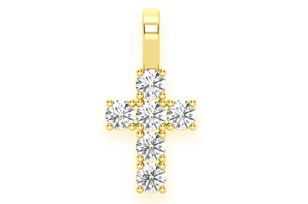 0.89CTW Round Diamond Cross Pendant  customdiamjewel   