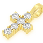 0.89CTW Round Diamond Cross Pendant  customdiamjewel   