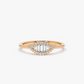 0.25CTW Marquise Shape Baguette Lab Grown Diamonds Wedding Band  customdiamjewel 10KT Rose Gold VVS-EF