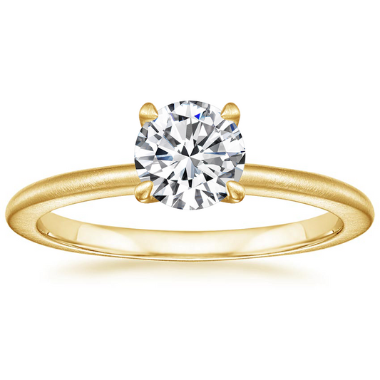2CT Round Cut Lab Grown Diamond Engagement Ring  customdiamjewel Sterling Silver Yellow Gold VVS-EF