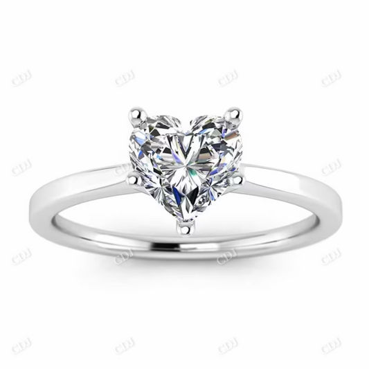 2.5CT Heart Cut Moissanite Diamond Wedding Ring  customdiamjewel 10KT White Gold VVS-EF