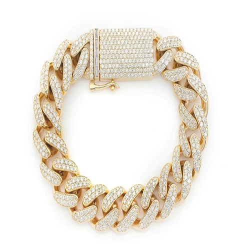 High Quality Diamond Miami Cuban Link Bracelet  customdiamjewel   
