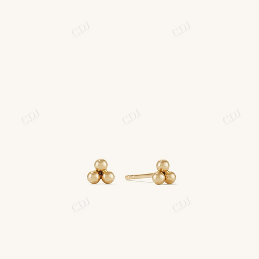 Small Cluster Stud Earrings  customdiamjewel Sterling Silver Yellow Gold 