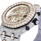 Rose Gold 39.35 CTW Ice Out Real Diamond Watch