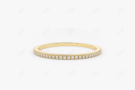 0.20CTW Lab Grown Diamond Ultra Thin Stacking Wedding Band  customdiamjewel 10KT Yellow Gold VVS-EF