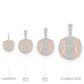 0.33CTW Cluster Diamond Baseball Pendant  customdiamjewel   