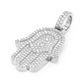 3.75CTW Iced Out Hamsa Pendant  customdiamjewel   