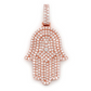 3.75CTW Iced Out Hamsa Pendant  customdiamjewel   